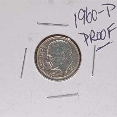 1960-P Roosevelt Dime Proof 90% Silver