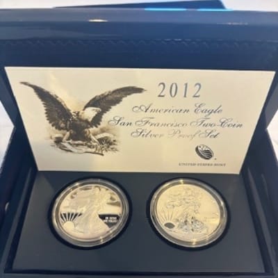 2012 American Eagle 2 coin proof set