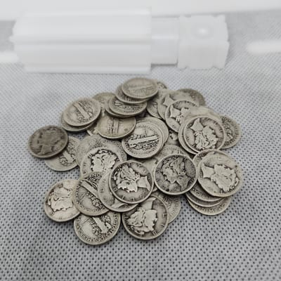 Mercury Dimes. Tube of $5 Face Value