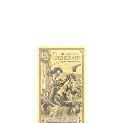 2025 Oklahoma 1/2 goldbacks