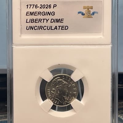 1776-2026 P Emerging Liberty Dime Semi-Centennial BU Uncirculated - additional view