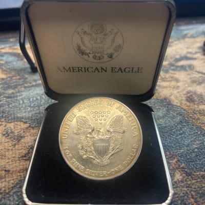 2000 Silver Eagle 1 oz Toned with Display Box - additional view