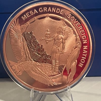 Mesa Grande Iktomi 5oz Copper 2025 NATIVE AMERICAN Proof-Like $1 DOLLAR Coin  - additional view