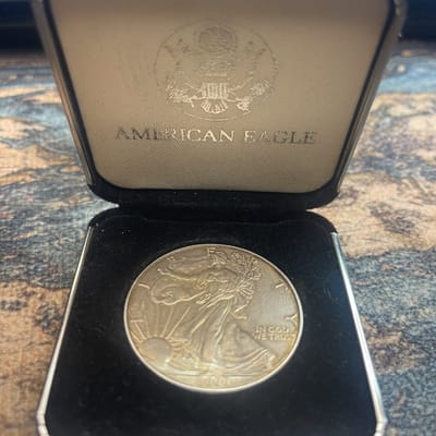 2000 Silver Eagle 1 oz Toned with Display Box
