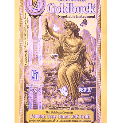 2026 California 1/4 Goldback – Quarter Goldback - additional view