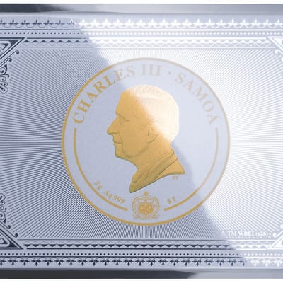 2026 Samoa Hogwarts Express Ticket 3g Silver Foil Coin HARRY POTTER IN HAND - additional view