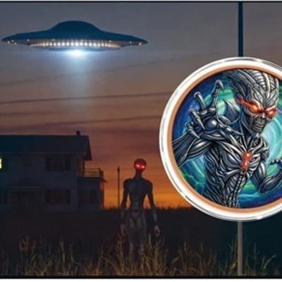 Red-Eyed Invader 1 oz Colorized Copper Round