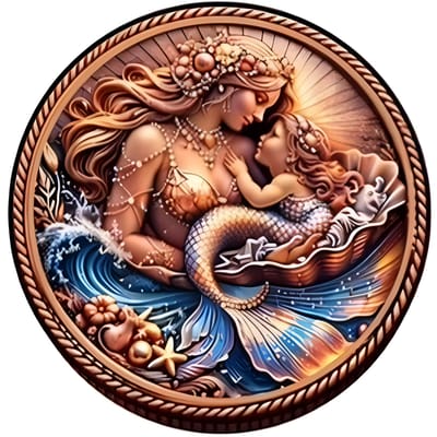 Ocean’s Eternal Love Mermaid 1 oz Copper Round