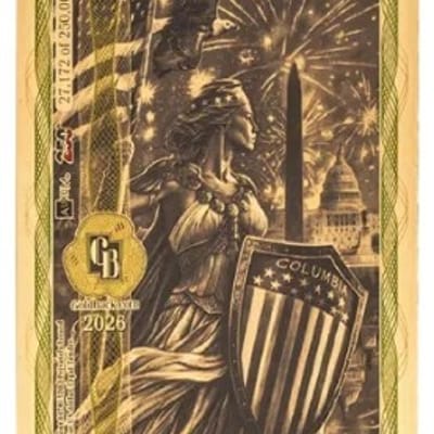 🔥 2026 Washington D.C. 1 Goldback – LIMITED EDITION – 1/1000 oz .999 Fine Gold