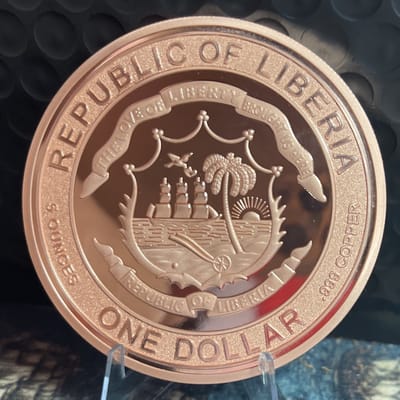 2026 Liberia Andalusian Horse Colorized 5 oz .999 Copper Coin COA - additional view