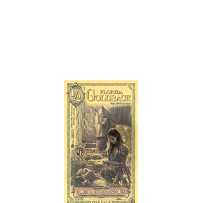 Florida 1/2 Goldback 1/2000 ozt 24K gold