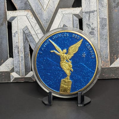 5 oz Copper Blue Diamond Dusted Libertad Tribute