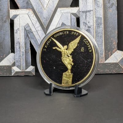 5oz Copper Double Diamond Dusted Libertad Tribute