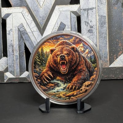 5oz Rage of the Wild Colorized Copper in Capsule