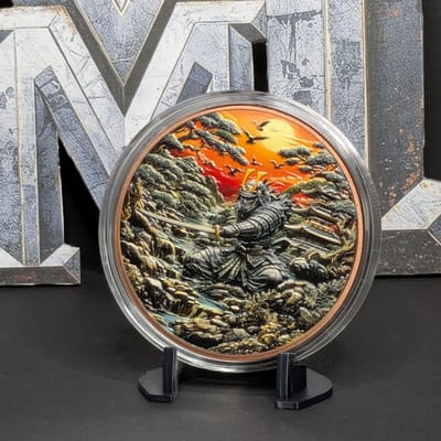 5oz Colorized Copper Ancient Warriors Samurai