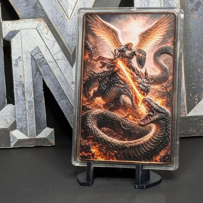 5oz Saint Michael Copper Colorized Bar