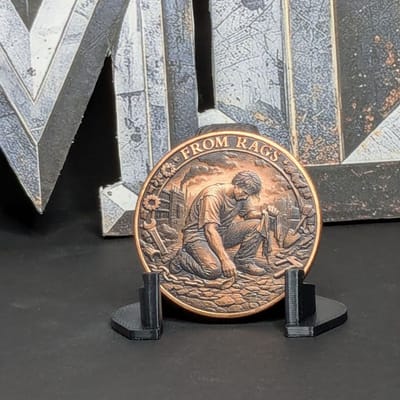 1oz Double Colorized Copper From Rags to Riches