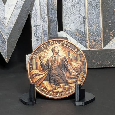 1oz Double Colorized Copper From Rags to Riches - additional view