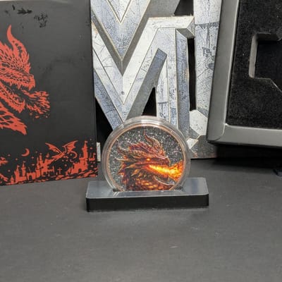 1oz. Colorized Diamond Dusted Copper Dragon Fire