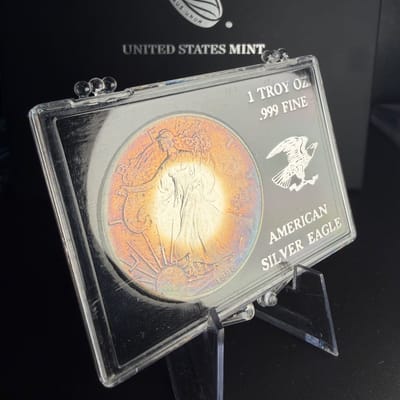 1990 Silver Eagle Dansco book tone!
