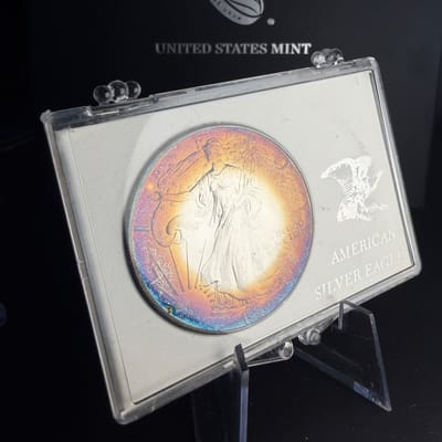 1995 Silver Eagle Dansco book tone!