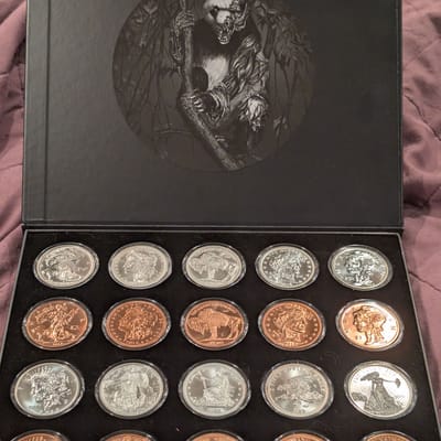 Complete 20-Piece Silver & Cu Zombucks S1 Coin Set