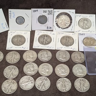$12.20 face value 90% includes PROOF Franklin