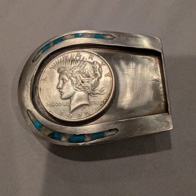 1922 Peace Dollar Belt Buckle - additional view