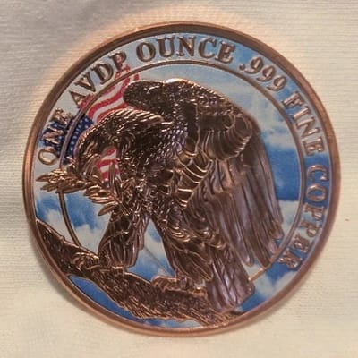 Don't Tread On Me colorized copper round 1oz - additional view