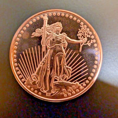 Saint-Gaudens 1 oz Copper Round .999 fine