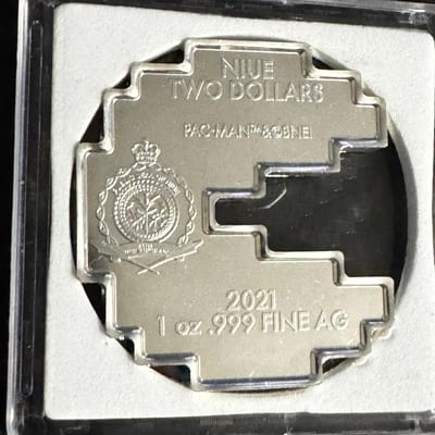 2021 Pac-Man Two Dollars Public Seal of Niue .999 