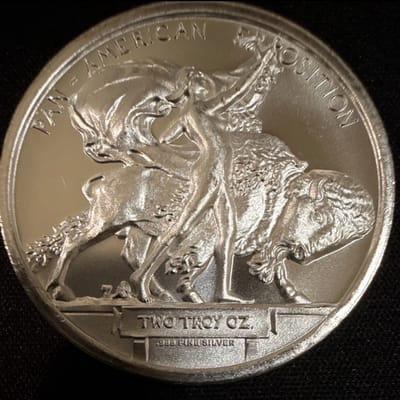 Pan-American Exposition 2 Troy oz .999 Fine Silver