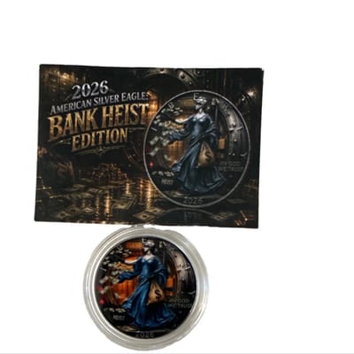 2026 American Silver Eagle Bank Heist .999 Silver