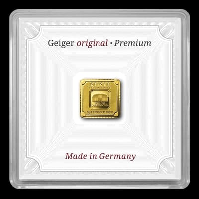 Geiger .5g (1/2 gram) Gram Gold Bar Assay Not On G