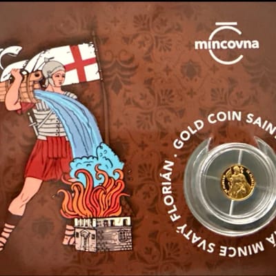 Saint Florian .5g 9999 Fine Gold Proof Niue 2NZD