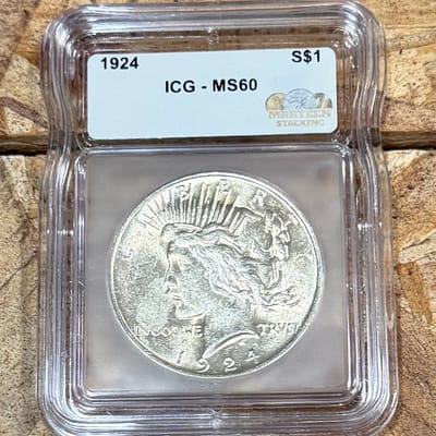 1924 Peace Dollar MS60  *Sale* Under Retail Value