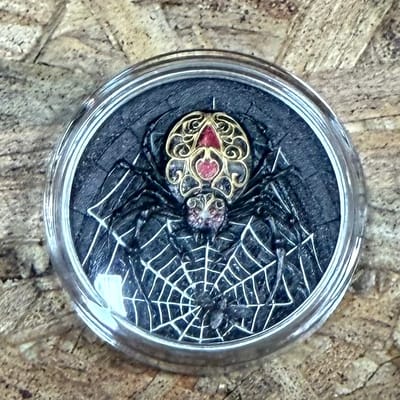 2026 Cameroon 1000 Francs Black Widow Silver Coin