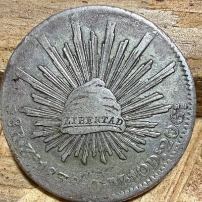Mexico 1838-Zs OM 8 Reales- Overweight  - additional view
