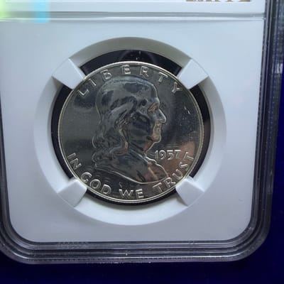 1957 PF67 Franklin Half - additional view
