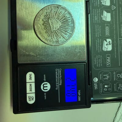 Mexico 1838-Zs OM 8 Reales- Overweight 
