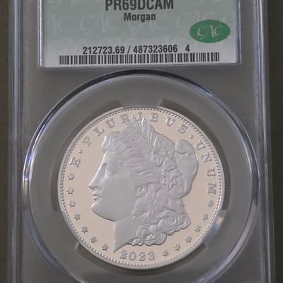 CAC Proof 69 2023 Morgan Silver Dollar 