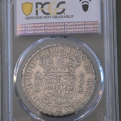 PCGS Genuine 1756 Pillar Dollar - additional view