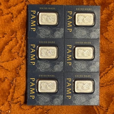Pamp 1 gram platinum bars