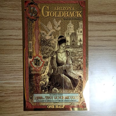 ALPHA 1/2 Arizona Goldback Aurum Gold Note
