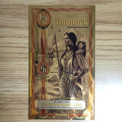 ALPHA 1/2 Idaho Goldback Aurum Gold Note