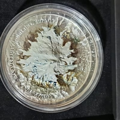 2021 Cook Islands 7 Summits Elbrus 5oz Silver Coin