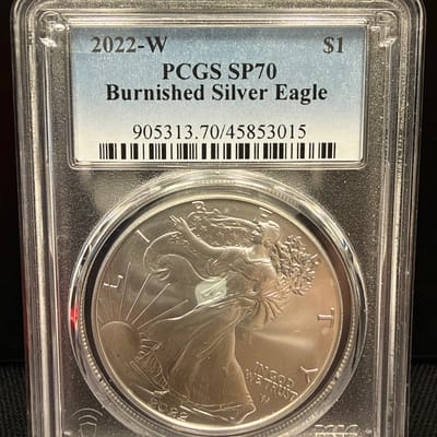 2022-W Silver Eagle Burnished SP70