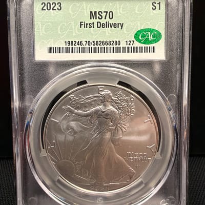 2023 Silver Eagle CAC MS70 FD