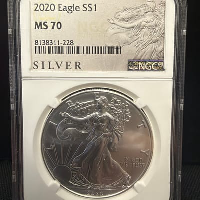 2020 Silver Eagle NGC MS70