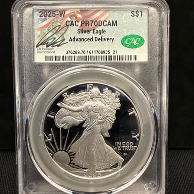 2025-W Silver Eagle CAC PR70DCAM AD